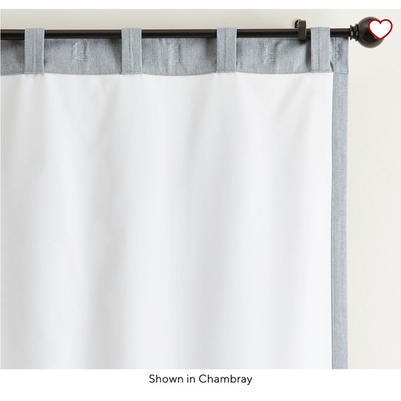 Pottery Barn Peace & Quiet Noise-Reducing Blackout Curtain in Chambray 50x108 - Picture 7 of 10